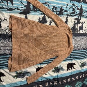 Elegant Sparkly Tan Women's Sweater